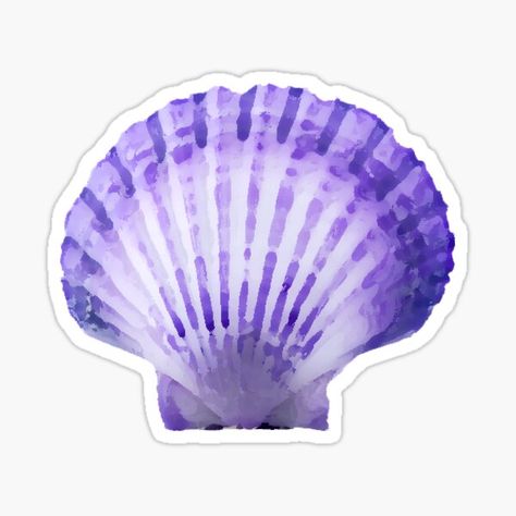 Purple scallop seashell in watercolor style available as stickers and magnets :) • Millions of unique designs by independent artists. Find your thing. Ocean Purple Aesthetic, Beach Aesthetic Stickers, Purple Starfish, Scallop Seashell, Purple Ocean, Mermaid Birthday Cakes, Summer Wallpapers, Cute Summer Wallpapers, Summer Wallpaper