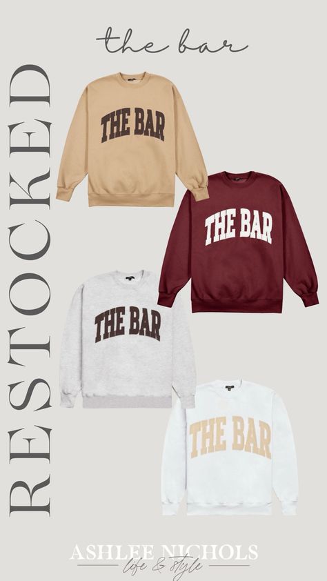 They’re going fast! The Bar sweatshirts were restocked! The bar, casual style, oversized pullover Follow my shop @ashleeknichols on the @shop.LTK app to shop this post and get my exclusive app-only content! #liketkit #LTKstyletip #LTKfindsunder50 #LTKfindsunder100 @shop.ltk https://liketk.it/4mpTG The Bar Sweatshirt, Fashion Vibes, Tiger T Shirt, Sweatshirt Outfit, Oversized Pullover, The Barn, Gift List, Christmas 2024, New Wardrobe