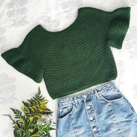 Shoulder Tutorial, Crop Top Pattern, Crochet Crop Top Pattern, Crochet Ladies Tops, Crochet Summer Tops, Tutorial Crochet, Crochet Crop, Crochet Top Pattern, Crochet Blouse