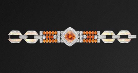 http://luxatic.com/alluring-chain-attraction-fine-jewelry-collection-louis-vuitton/ Louis Vuitton Woman, Modern Jewellery, Spessartite Garnet, Fine Jewelry Bracelets, Fine Jewelry Collection, Bracelets And Charms, French Fashion, Modern Jewelry, Luxury Brand