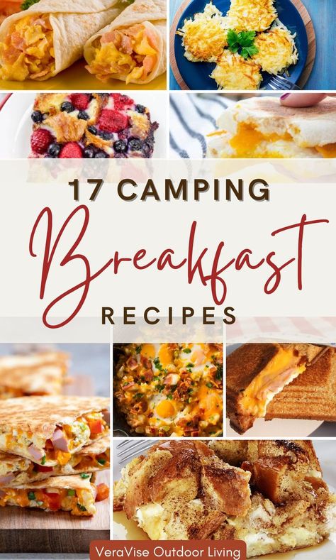 Camping Breakfast Ideas Camp Chef Breakfast, Brunch Camping Ideas, Best Camping Breakfast Recipes, Breakfast Recipes Camping, Breakfast For Camping Ideas, Breakfast Grill Recipes, Campfire Breakfast Casserole, Camping Brunch Ideas, Camping Breakfast Ideas For A Crowd