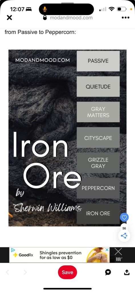 Storms In Paris Paint, Storms In Paris Paint Color, Storms In Paris, Iron Ore, Gray Matters, Sherwin Williams, Paint Color, Color Me, Cityscape