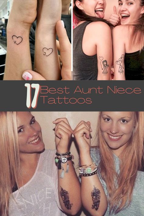 Mom, dad, brother, lover and aunt niece tattoos are just some of them. Aunt Niece Tattoos, Aunt And Niece Tattoo Small, Niece Tattoo Ideas For Aunt, Matching Auntie And Niece Tattoos, Mom Of 3 Tattoo Ideas, Aunt Tattoo, Niece Tattoo, Matching Family Tattoos, Cute Matching Tattoos