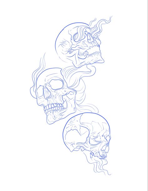 Skull Tattoos Line Work, Skull Tattoo Outline, Skull Tattoo Design Outline, Sleeve Tattoo Stencil, Skull Tattoo Stencils Outline, Skull And Flower Tattoo Stencil, Skull Tattoo Stencil, Tattoo Stencils For Men, Borderlands Tattoo