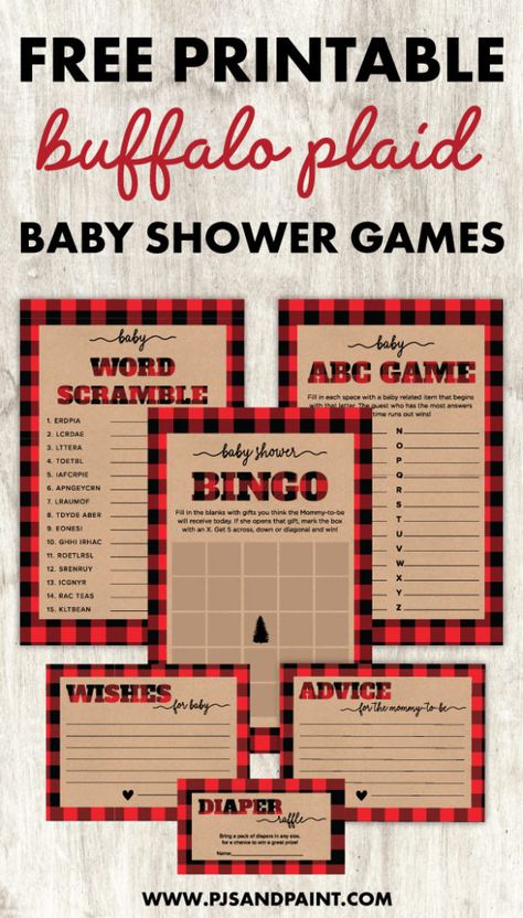 Short Shower, Baby Shower Games Free, Baby Shower Word Search, Baby Shower Word Scramble, Bos Baby, Plaid Baby Shower, Free Printable Baby Shower Games, Lumberjack Baby Shower, Lumberjack Baby