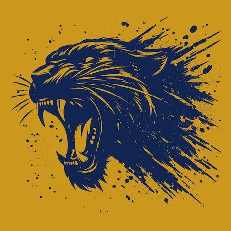 Angry Panther, Angry Lion, Lion Roar, Lion Vector, Panther Logo, Roaring Lion, Creative Logos, Animal Designs, School Art