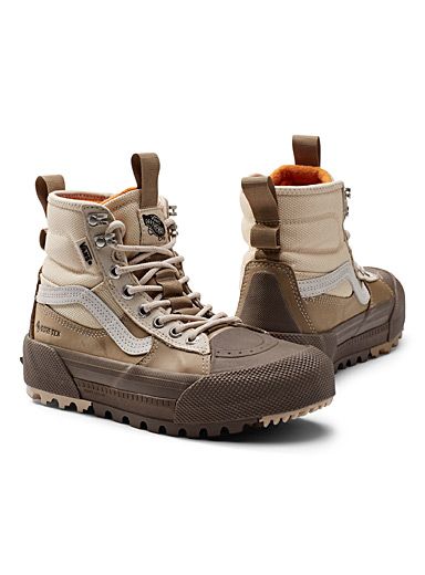 Sk8-Hi Gore-Tex MTE-3 sand sneaker boots Women | Vans | Shop Women's Winter Boots online | Simons Trendy Loafers, Vans Boots, Women Vans, Skater Look, Women's Winter Boots, Vans Shop, Sk8 Hi, Women's Flats, Winter Boots Women