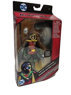 DC Multiverse Damian Wayne Robin Figure Damian Wayne Robin, Robin The Boy Wonder, Dc Action Figures, Robin Dc, Bo Staff, Red Costume, Dc Multiverse, Damian Wayne, Batman Family