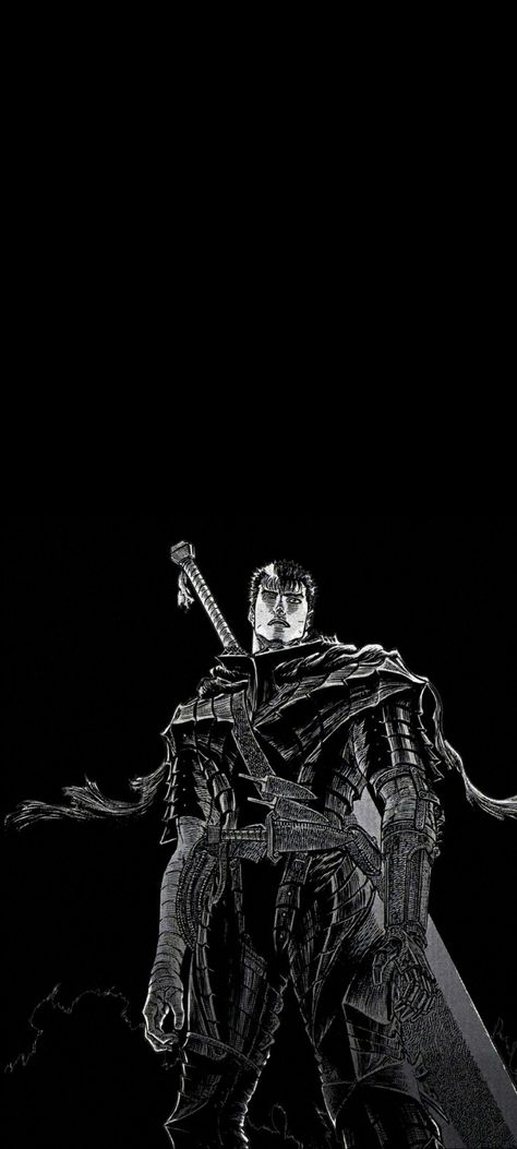 Guts Black Wallpaper, Berserk Black And White Wallpaper, Berserk Dark Wallpaper, Guts Manga Wallpapers, Beserk Wallpaper Mobile, Guts Rage Wallpaper, Berserk Guts Wallpapers, Berserk Lockscreen, Berserk Phone Wallpaper