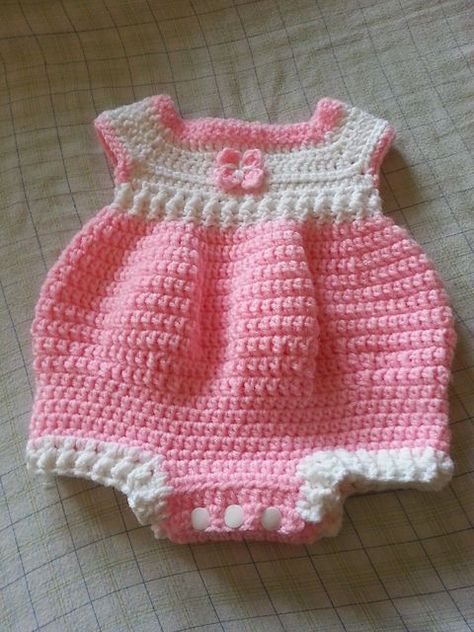 Baby Crochet Craft Passions - pattern free on ravelry (newborn romper):