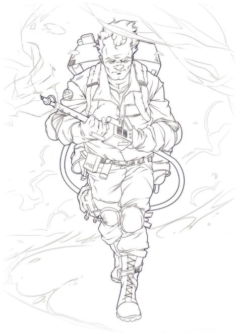 Ghostbusters WIP by Michael Anderson Ghostbusters Sketch, Ghostbusters Drawing, Mike Anderson, Drawing Now, Color Book, Ghostbusters, Anime Character Design, Anime Character, Coloring Books