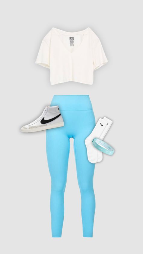 Cyan Blue Lululemon Leggings, Light Blue Lululemon Leggings Outfit, Blue Lulu Leggings Outfit, Preppy Leggings, How To Style Blue Leggings, Outfits With Blue Leggings, Blue Lululemon Leggings Outfit, Preppy Leggings Outfit, Lululemon Leggings Outfit