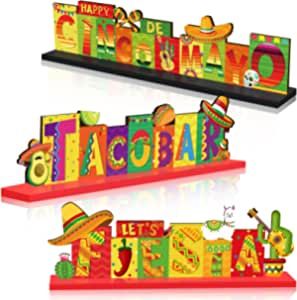 3 Pcs Mexican Fiesta Table Centerpiece Sign Cinco De Mayo Table Signs Sombrero Llama Maracas Wooden Centerpiece Signs Kit Taco Bar Table Decorations Signs for Mexican Birthday Party Decor #festive #party #ad #drinks #cocktails #decor #amazon #fiesta #cincodemayo Cocktails Decor, Fiesta Party Centerpieces, Mexican Fiesta Table, Mexican Table Setting, Taco Party Decorations, Mexican Birthday Party, Fiesta Table, Wooden Centerpieces, Mexican Birthday