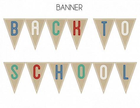 Free back to school banner! #freeprintables #backtoschool School Free Printables, Back To School Banner, Pta Ideas, Teacher Appreciation Printables, Lunch Notes, Treat Toppers, Birthday Party Printables, Back To School Crafts, Back To School Party