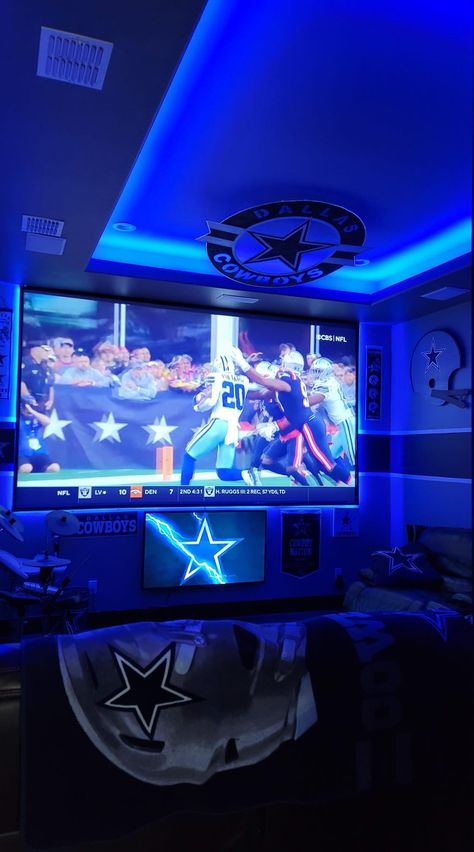 Blue Pool Table, Pool Table Game Room, Rams House, Cowboys Quotes, Dallas Cowboys Theme, Football Man Cave, Dallas Cowboys Quotes, Property Ideas, How Bout Them Cowboys