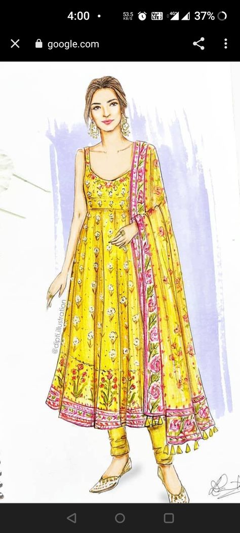 Summer Dress Sketches Design, Traditional Wear Illustration Sketch, Winter Wear Illustration Sketch, Cotton Dress Illustration, Traditional Dresses Illustration, Kurti Illustration Sketch, Kurta Sketch, Kurta Illustration, Traditional Wear Illustration