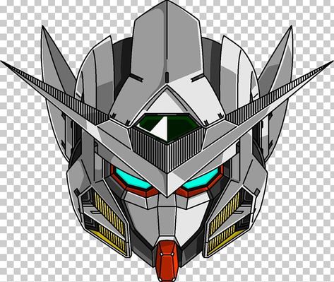 Gundam Head Art, Gundam Head Design, Gundam 00 Wallpapers, Gundam Cake, Gundam Face, Gundam Helmet, Exia Gundam, Gundam Drawing, Art Tips And Tricks