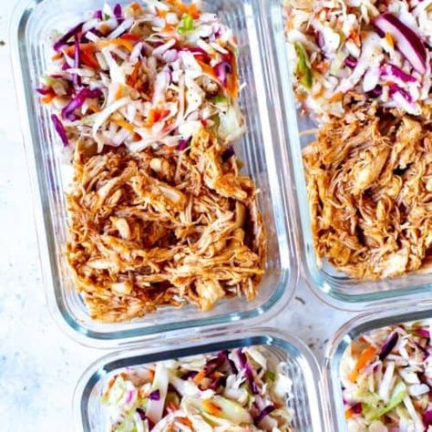 Instant Pot BBQ Chicken - Eating Instantly Meal Prep Instant Pot, Instant Pot Bbq Chicken, Shredded Bbq Chicken, Make Shredded Chicken, Bbq Chicken Breast, Chicken Eating, Best Instant Pot Recipe, Chicken Meal Prep, Meal Prep Bowls