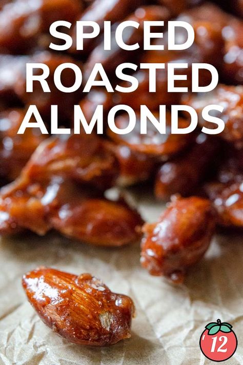 Spiced Roasted Almonds | 12 Tomatoes Tomatoes Recipes, Spiced Almonds, 12 Tomatoes Recipes, Candied Almonds, Ginger Nut, Cookie Snack, Nut Recipes, 12 Tomatoes, Cinnamon Spice