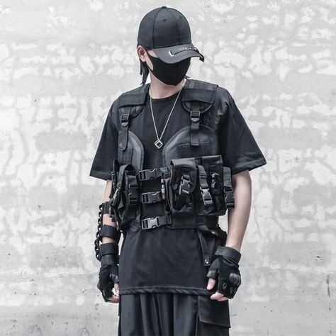 Techwear Vest, Techwear Men, Techwear Women, Multi Pocket Vest, Uniform Ideas, Techwear Outfits, Cyberpunk Clothes, Cargo Vest, Outdoor Vest