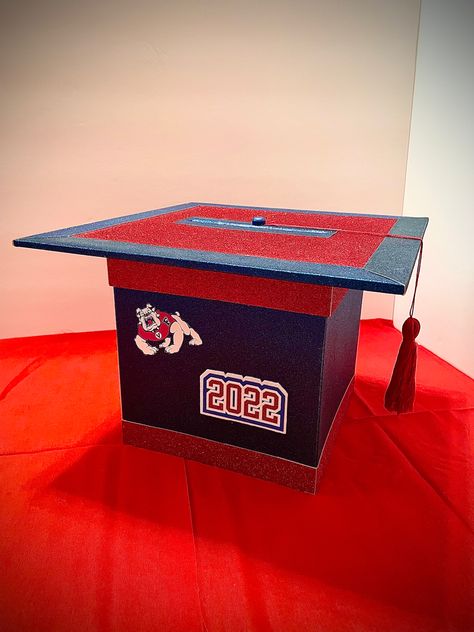 Fresno State Graduation Party, Fresno State, Grad Party Decorations, Grad Cards, Graduation Party Decor, Grad Parties, Dinner Party, Card Box, Graduation Party