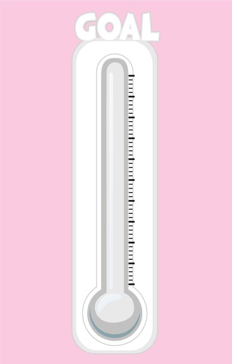 Goal Tracking Thermometer Goal Tracker Thermometer, Goal Thermometer Printable, Thermometer Printable, Goal Thermometer Templates, Goal Tracker Template, Goal Thermometer, Organization Motivation, Letter I Worksheet, Smart Method