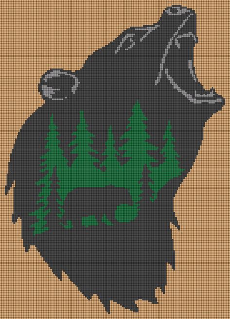 Alpha pattern #162064 | BraceletBook Bear Alpha Pattern, Bear Pixel Art, Alpha Crochet, Beaded Pictures, Beaded Projects, Easy Perler Bead Patterns, Crochet Deer, Easy Perler Beads Ideas, Smokey The Bears