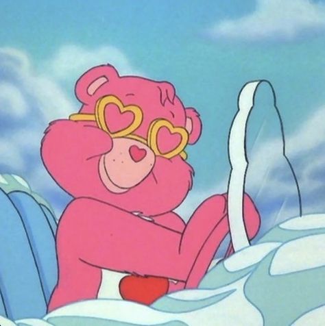 Pink Teddy Bear, Car Aesthetic, Pink Teddy, Care Bear, Aesthetic Icon, Care Bears, Bears, Teddy Bear, Sunglasses