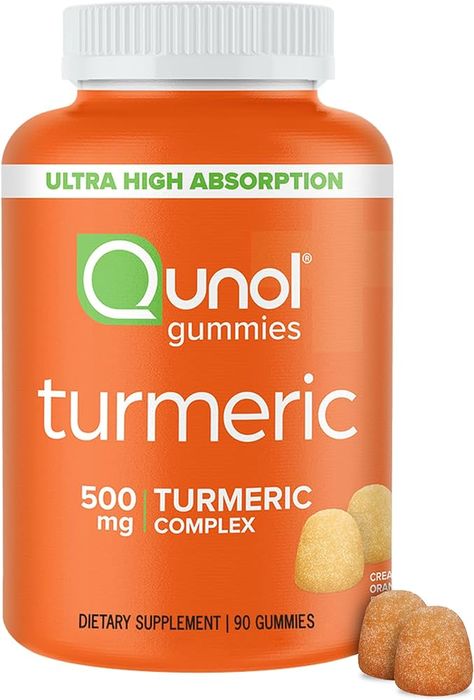 Amazon.com: Qunol Turmeric Gummies, Gummy with 500mg Turmeric Curcumin, Joint Support Supplement, Ultra High Absorption Tumeric Curcumin, Vegan, Gluten Free, 90 Count : Health & Household Turmeric Gummies, What Is Turmeric, Turmeric Shots, Vegetarian Cookies, Turmeric Curcumin, Herbal Supplements, Vitamins & Supplements, Calorie Diet, Herbal Remedies