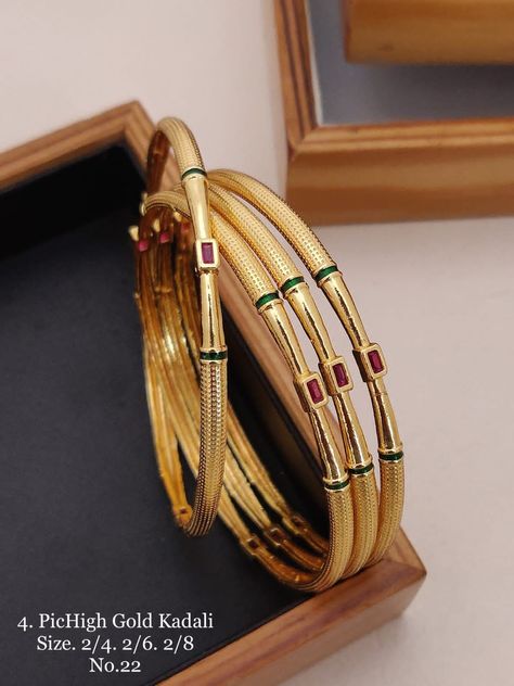 Gold Bangle For Women Classy, Aluminum Kitchen, Baby Jewellery, Gold Bangles For Women, Gold Necklace Simple, Bangles Set, Bangles Design, Brass Bangle, Gold Pendant Jewelry