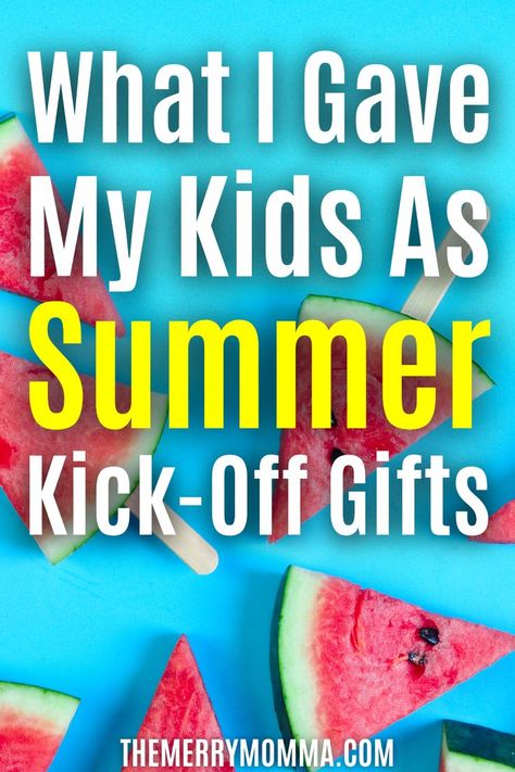 Summer kick-off gifts for end of the school year / start of summer Summer Gifts, End Of School, Put Together, The School, School Year, Summer Vacation, Gifts For Kids, The End, For Kids