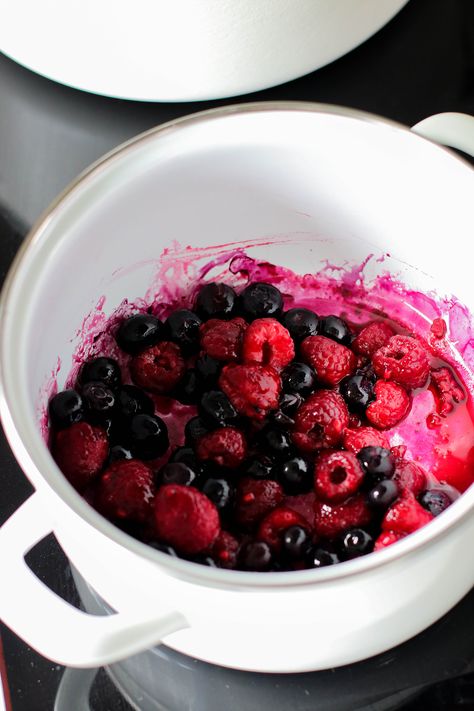 How-To: Stew Frozen Berries | Pick Up Limes | Nourish the Cells & the Soul Frozen Berry Recipes, Yogurt Oatmeal, Stewed Fruit, Chia Seed Jam, Salted Caramel Brownies, Frozen Berries, Double Chocolate Chip Cookies, Caramel Brownies, Nutrition Articles