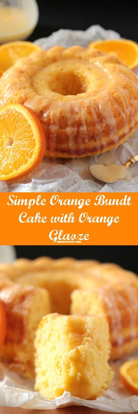 Easy Glazed Orange Bundt Cake Polish Cake, Cake Glaze, Desserts Cheesecake, Orange Bundt Cake, Orange Pound Cake, Recipes Fruit, Indonesian Recipes, Quinoa Rice, Metabolic Diet