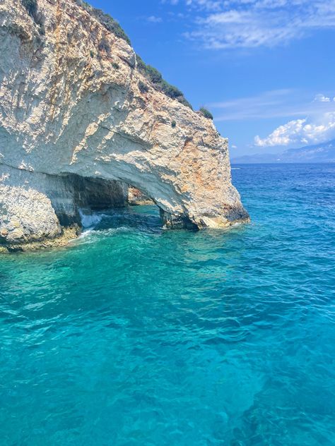 Greece Zakynthos Laganas Beach Blue ocean Boat Yatch Greece Zakynthos, Ocean Boat, Beach Blue, Summer Time Pictures, Ocean Water, Greek Islands, Blue Ocean, Greece, Water