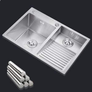 Sink With Washboard, Free Standing Kitchen Sink, Utility Room Sinks, Stainless Steel Double Sink, Single Sink Kitchen, Modern Apartment Decor, Tv Unit Decor, Stylish Laundry Room, Laundry Room Renovation