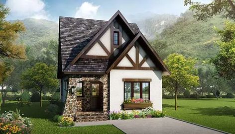 English-country House Plan - 3 Bedrooms, 2 Bath, 1601 Sq Ft Plan 106-669 Small European House Plans, Small European House, English Country House Plans, European House Plans, Tudor Style Homes, Country Cottage Decor, Country Style House Plans, European House, Tudor House