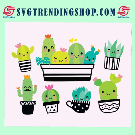 Omnipod Painting, Garden Library, Cactus Svg, Cactus Vector, Library Themes, Cute Cactus, Cameo Projects, Silhouette Files, Cricut Svg