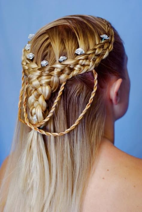 Celtic Blonde Braided hairstyle Braid Hairstyles, Art Music, Braids, Blonde, Hairstyles, Music, Hair, Art, Plaits