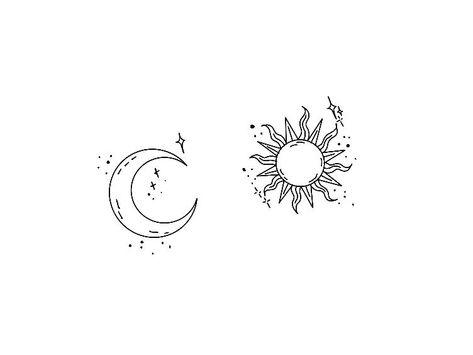 Moon And Sun Couple Tattoo, Sun And Moon Tattoo Separate, Sun And Moon Simple Tattoo, Sun And Moon Tattoos Matching, Sun And Moon Tattoo Matching Best Friends, Sun Moon Matching Tattoo, Moon And Sun Matching Tattoos, Matching Tattoos Sun And Moon, Daydreamer Tattoo