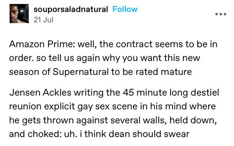 destiel supernatural Destiel Headcanon Cute, Destiel Headcanon Spicy, Destiel Spicy, Destiel Headcanon Dirty, Destiel Fanfiction Ao3, Destiel Headcanon, Destiel Tumblr, Destiel Fanfiction, Hunger Games Party