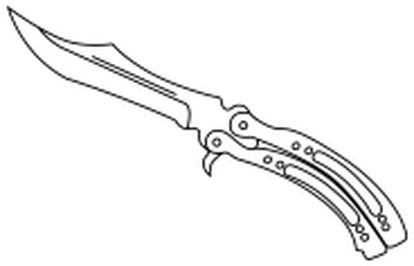 Butterfly Knife Drawing, Butterfly Knife Tattoo, Drawing Butterfly, Knife Template, Knife Drawing, Knife Tattoo, Butterfly Knife, Skull Drawing, Yellow Butterfly