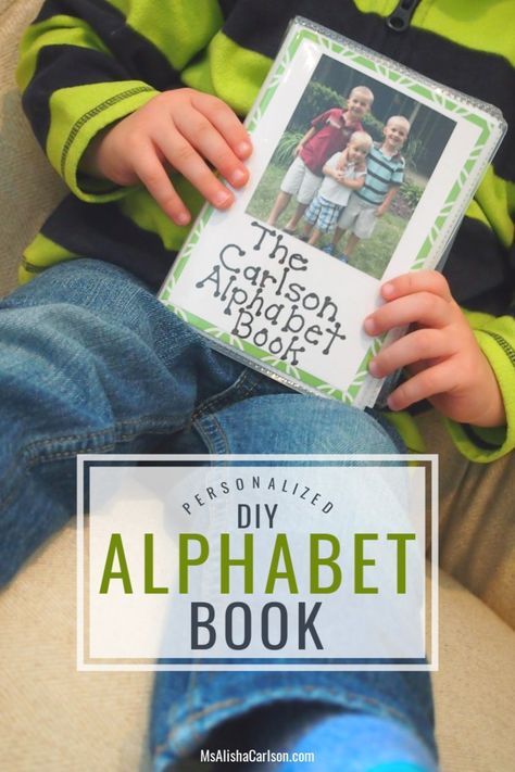 DIY Alphabet Book - Ms. Alisha Carlson Letter Recognition Games, Toddlers Activities, Alphabet Books, Learn The Alphabet, Abc Activities, Personalized Book, Alphabet Book, My Dear Friend, Toddler Play