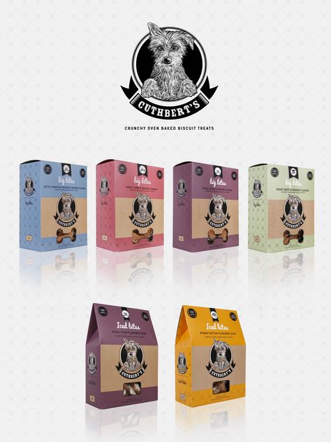 Creative design and development of dog biscuit packaging. Dog Treat Packaging, Biscuit Packaging, Dog Biscuit, Dog Biscuits, Oven Baked, Brand Identity, Packaging Design, Creative Design, Biscuits