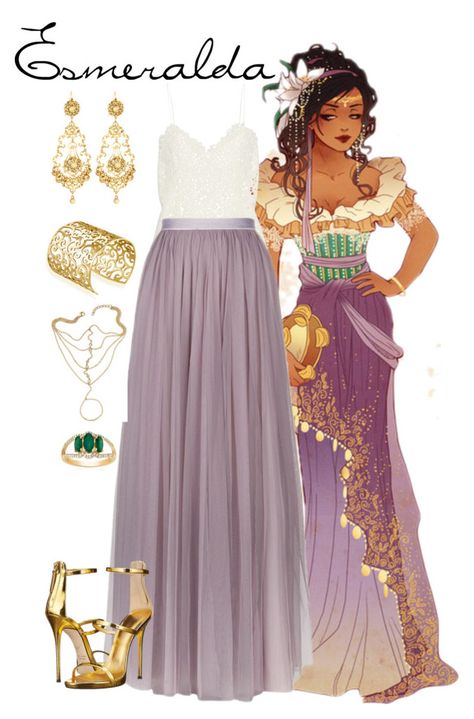 Esmeralda Disney Outfit, Esmeralda Inspired Outfit, Megara Inspired Outfits, Vidia Inspired Outfits, Esmeralda Disneybound, Esmeralda Outfit, Modern Disney Outfits, Descendants Auradon, Esmeralda Costume