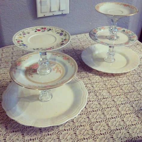 Dollar Store Candlesticks, Tea Cake Stand, English Tea Party, Bridal Tea Party, Diy Baby Shower Decorations, Candle Stands, Tea Ideas, Princess Tea Party, Dessert Aux Fruits