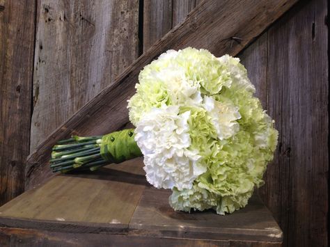 Green Carnation Bouquet, White And Green Bouquet, Carnation Wedding, Green Carnation, Carnation Bouquet, Green Bouquet, Carnation Flower, Green Wedding, Wedding Bouquet