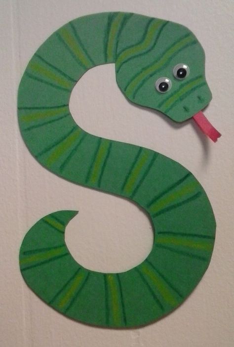 Preschool letter S // S is for Snake Letter S Snake Craft, S For Snake Craft, S For Snake, S Is For Snake Craft, S Is For Snake, S Is For Craft, S Is For, Letter S Craft, Letter S Activities For Preschool