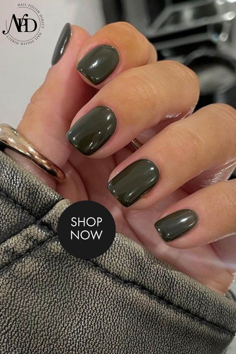 Khaki Nails, Solid Color Nails, Plain Nails, Gel Nail Colors, Cute Gel Nails, Get Nails, Autumn Nails, Nail Polishes, Gel Manicure