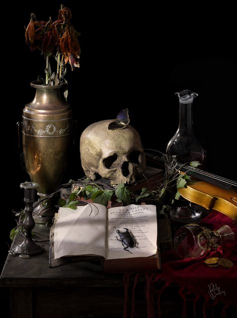 Vanitas Paintings, Simple Skull, Baroque Painting, Art Studio Room, Germany Photography, Momento Mori, Still Life Photos, Skull Painting, Composition Photography