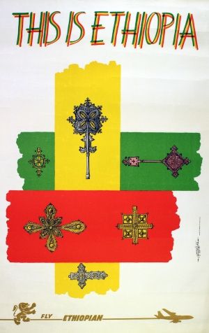 This is Ethiopia, 1970s - original vintage poster by Afewerk Fekle listed on AntikBar.co.uk Illustrated Advertising, Mission Sunday, African Posters, Airlines Ads, African Images, Ethiopian History, Travel Promotion, History Of Ethiopia, Jah Rastafari